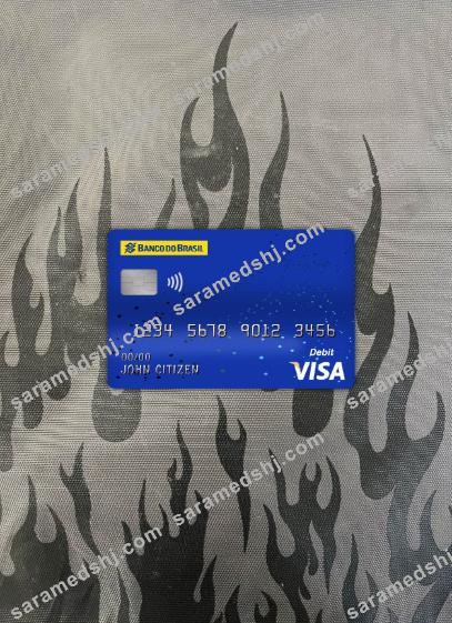 Brazil banco do brasil bank visa debit card photolook front